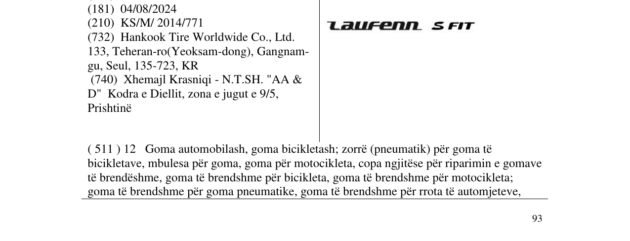 Zëri i markës Laufenn S FIT në buletin
