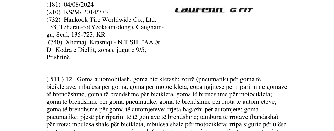 Zëri i markës Laufenn G FIT në buletin