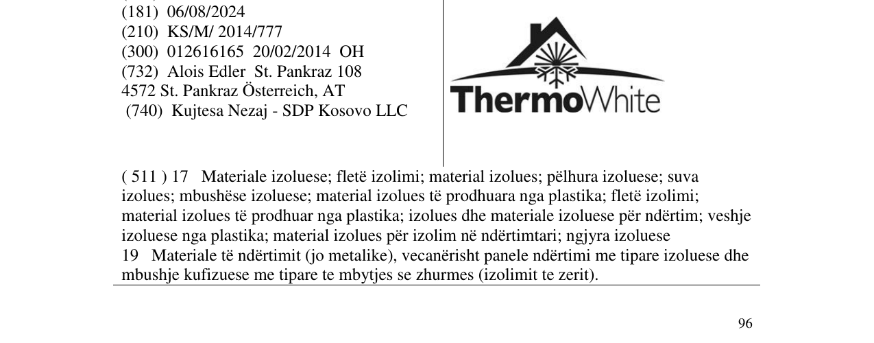 Zëri i markës ThermoWhite në buletin
