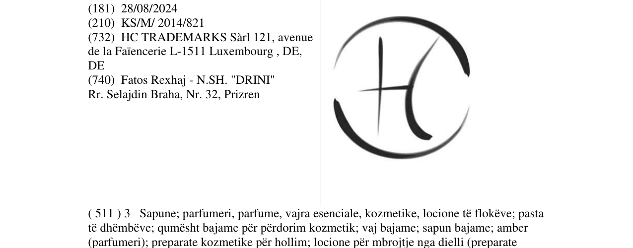 Zëri i markës Markë figurative në buletin