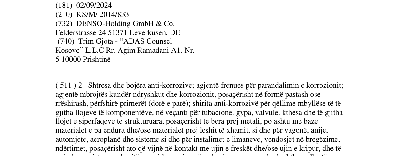 Zëri i markës DENSO në buletin