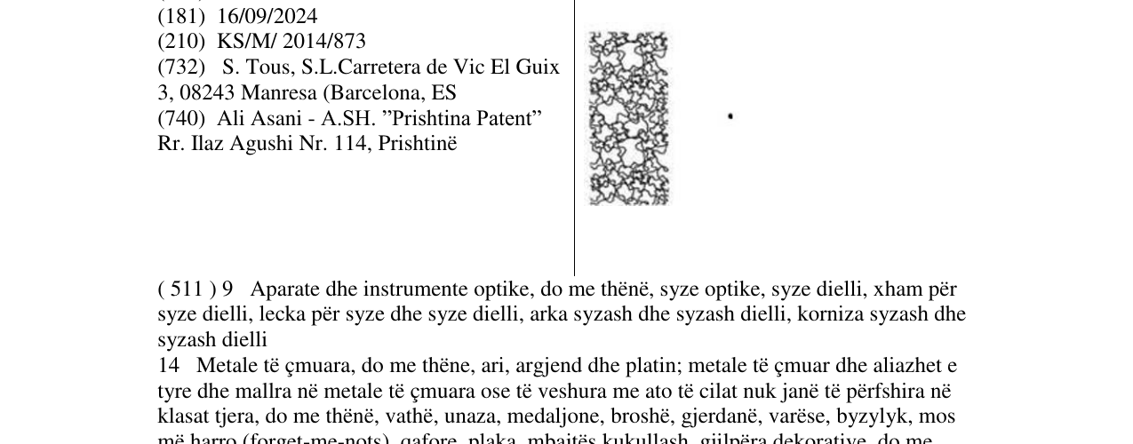 Zëri i markës Markë figurative në buletin