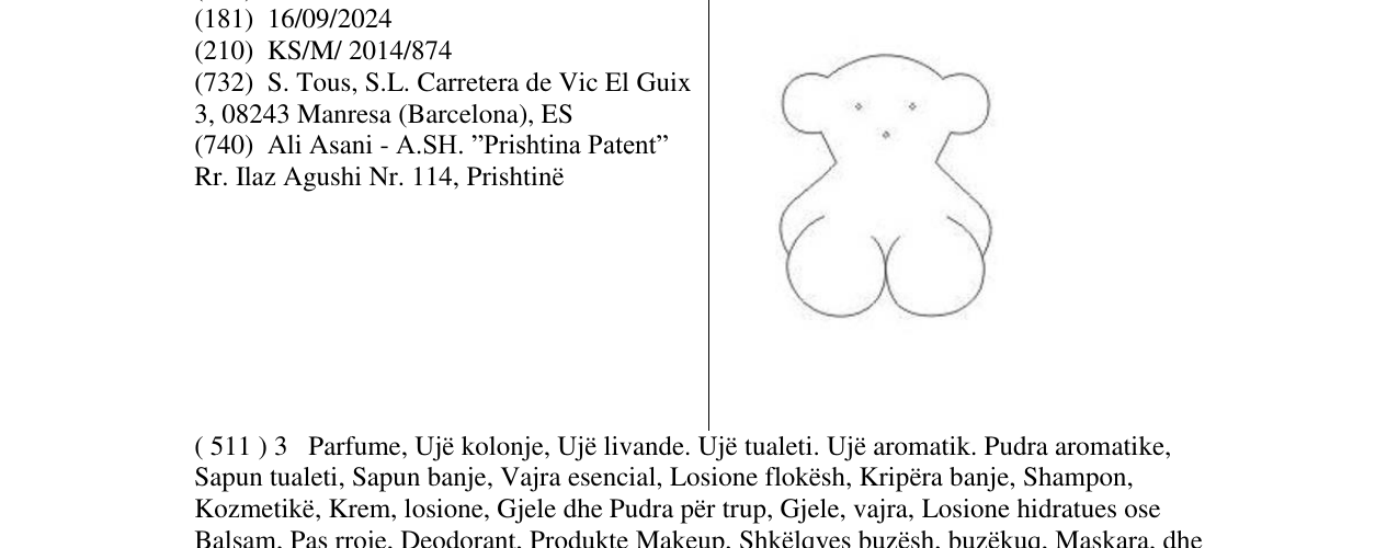 Zëri i markës HIJA E ARIUT në buletin