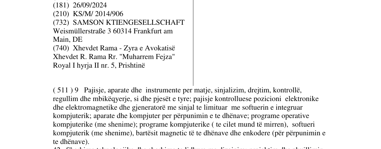 Zëri i markës TROVIS SAFE në buletin