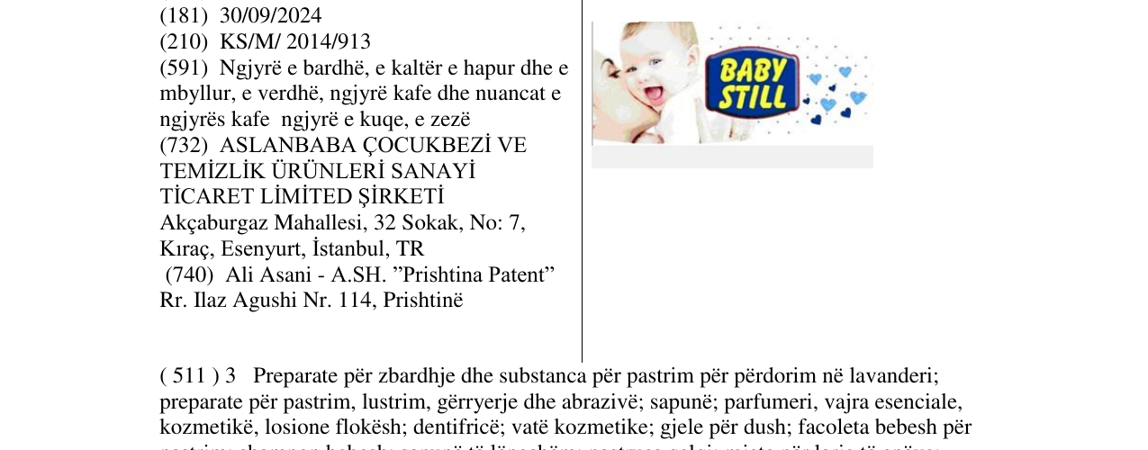 Zëri i markës BABY STILL në buletin
