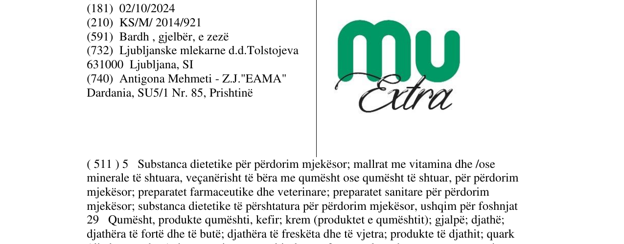 Zëri i markës mu Extra në buletin