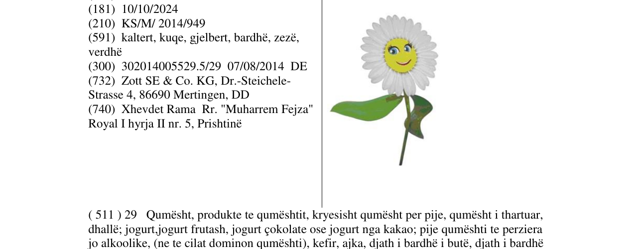 Zëri i markës Markë figurative në buletin