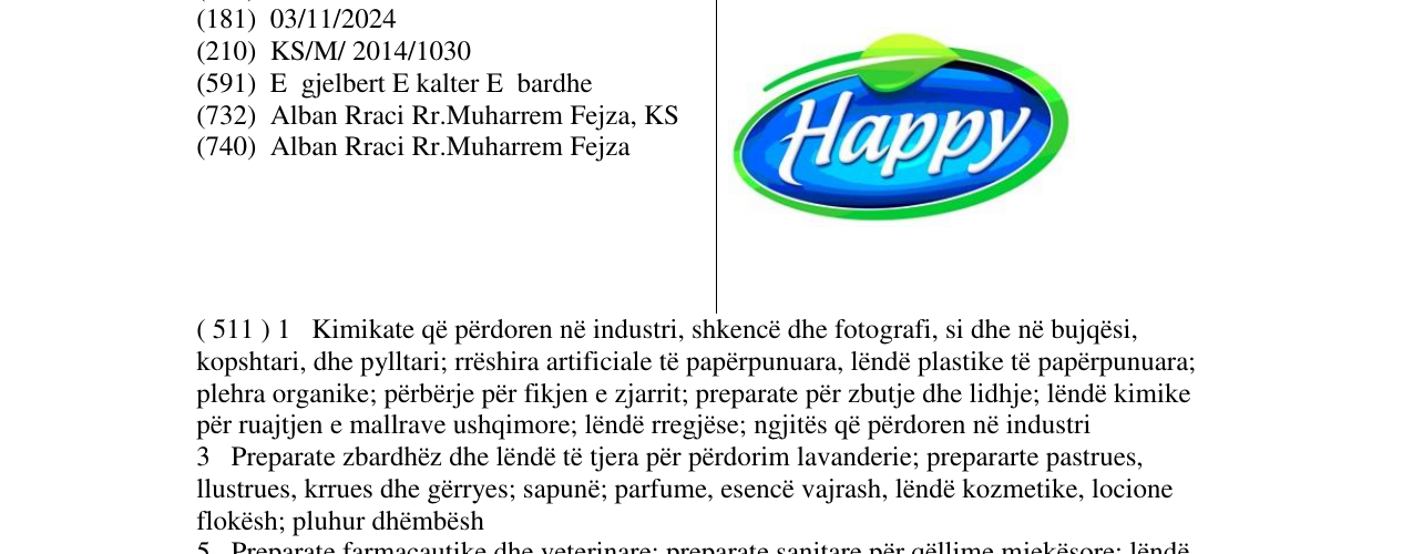Zëri i markës Happy në buletin