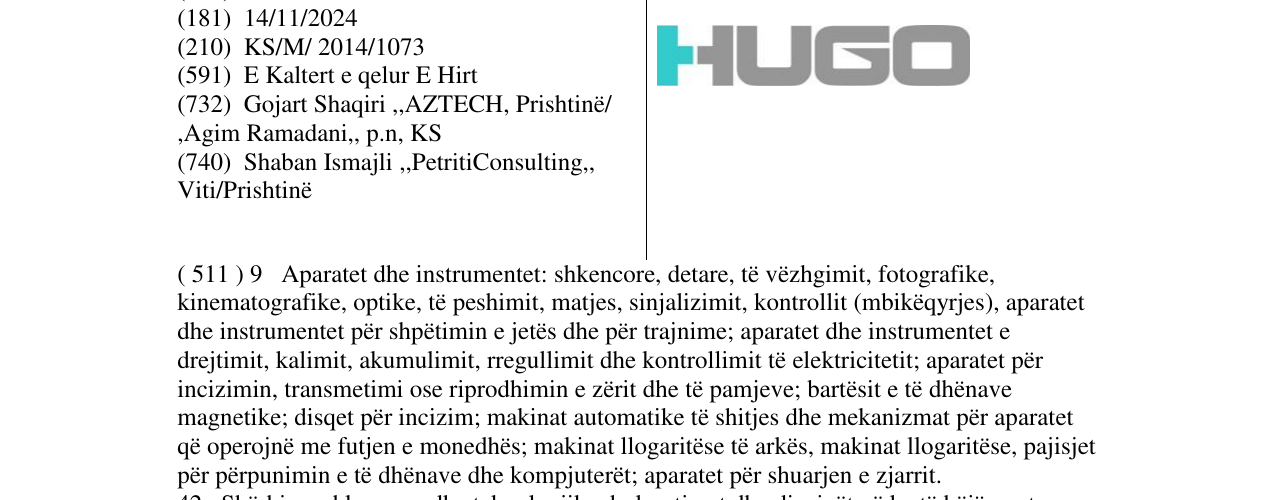 Zëri i markës Markë figurative në buletin