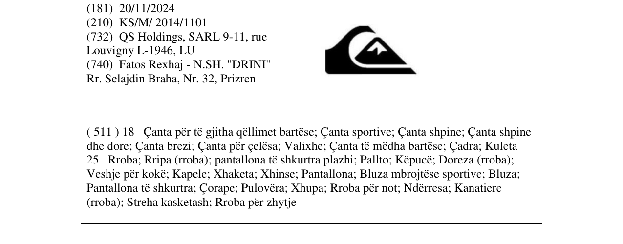 Zëri i markës Markë figurative në buletin