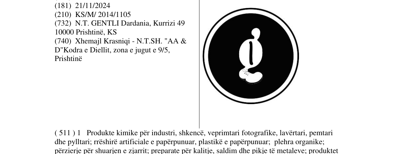 Zëri i markës Markë figurative në buletin