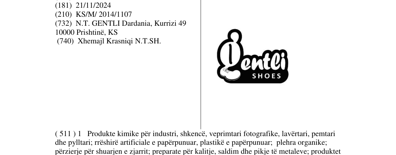 Zëri i markës gentli SHOES në buletin