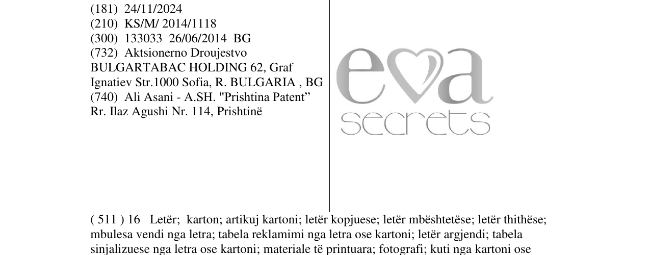 Zëri i markës eva secrets në buletin