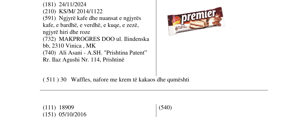 Zëri i markës premier në buletin