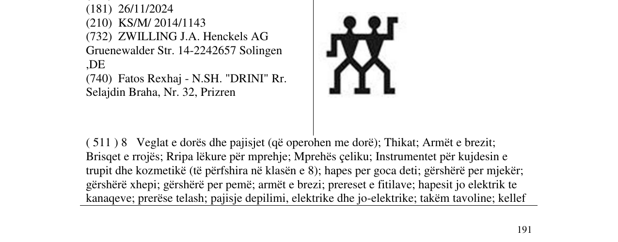 Zëri i markës Markë figurative në buletin