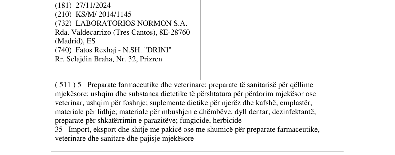 Zëri i markës NORMON në buletin