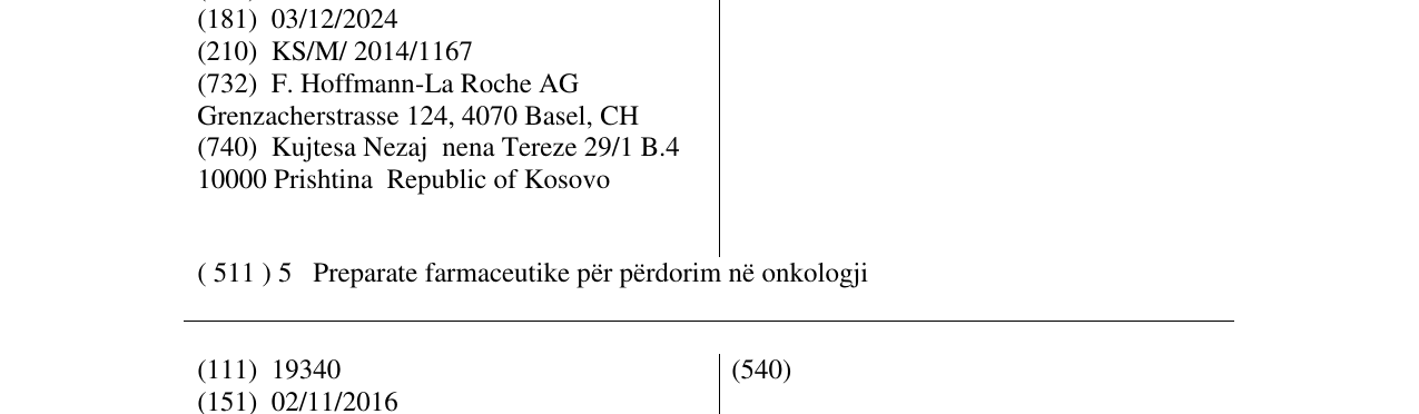 Zëri i markës COTELLIC në buletin