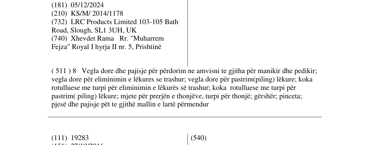 Zëri i markës MICRALUMINA në buletin