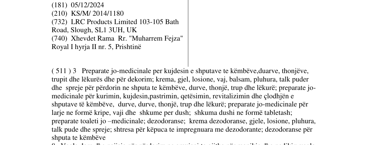Zëri i markës SCHOLL VELVET SMOOTH në buletin