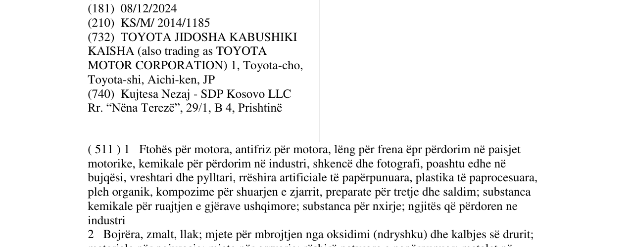 Zëri i markës LEXUS në buletin