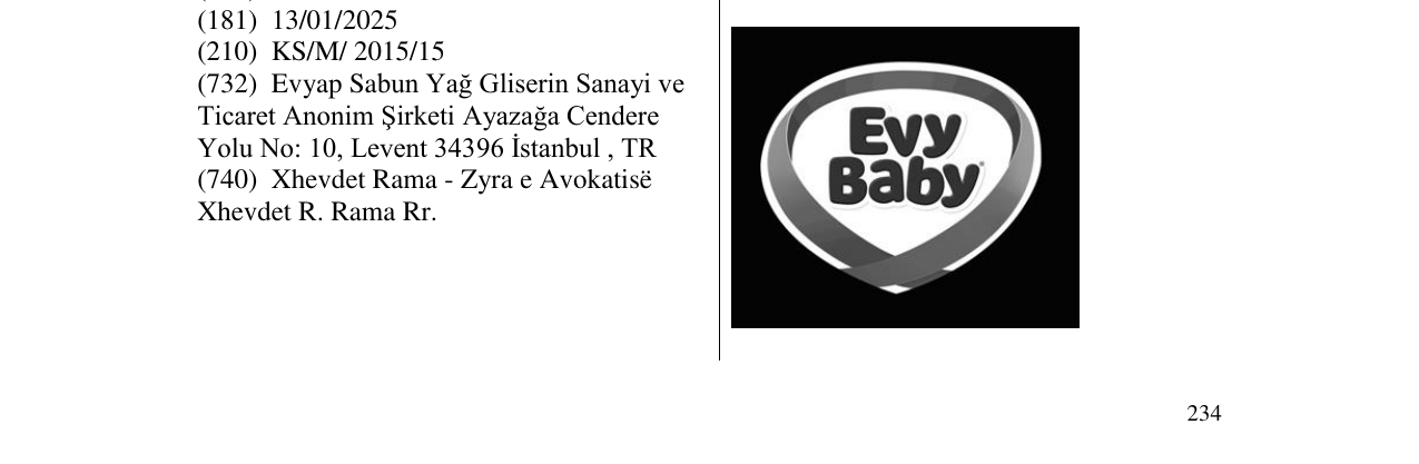 Zëri i markës EVY Baby në buletin