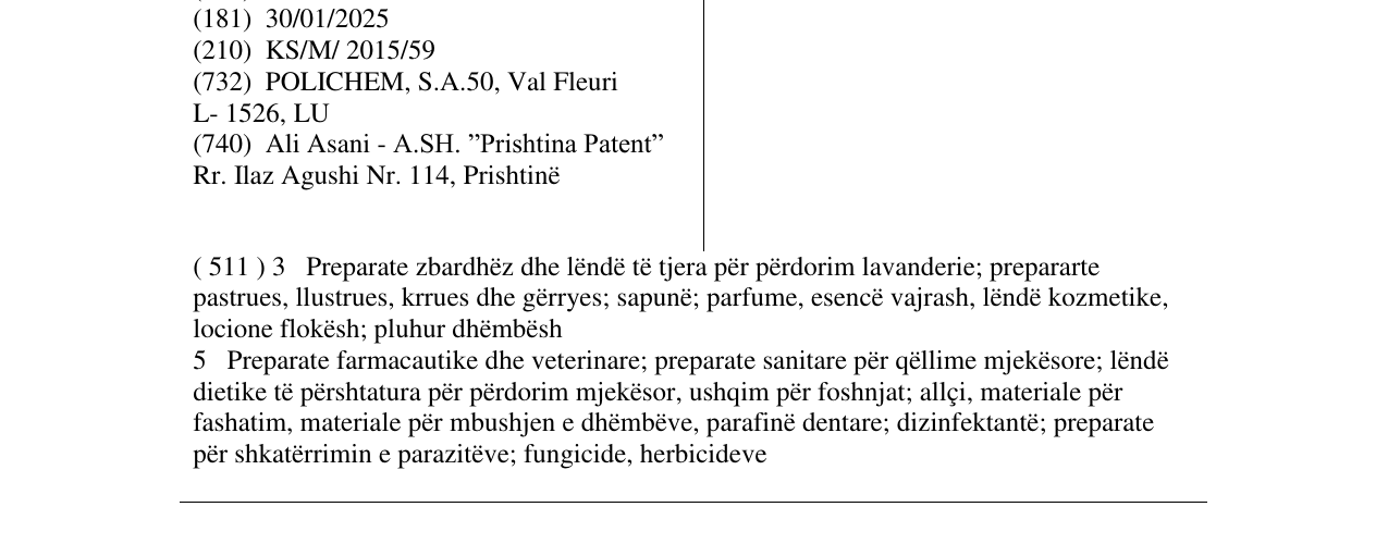 Zëri i markës FEMINEX në buletin