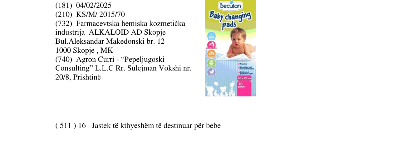 Zëri i markës baby changing pads në buletin