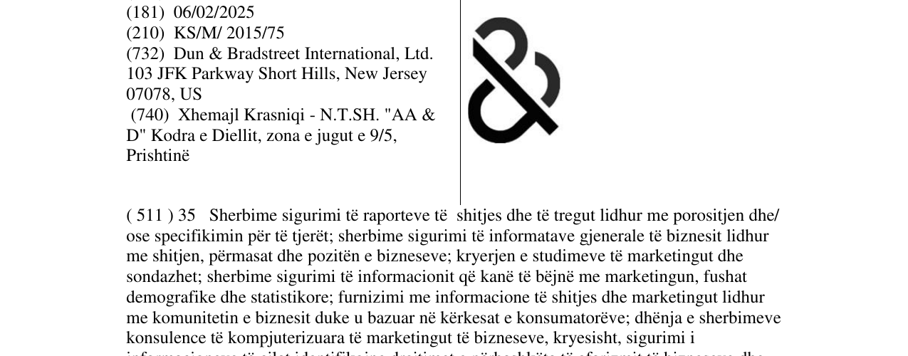 Zëri i markës Markë figurative në buletin