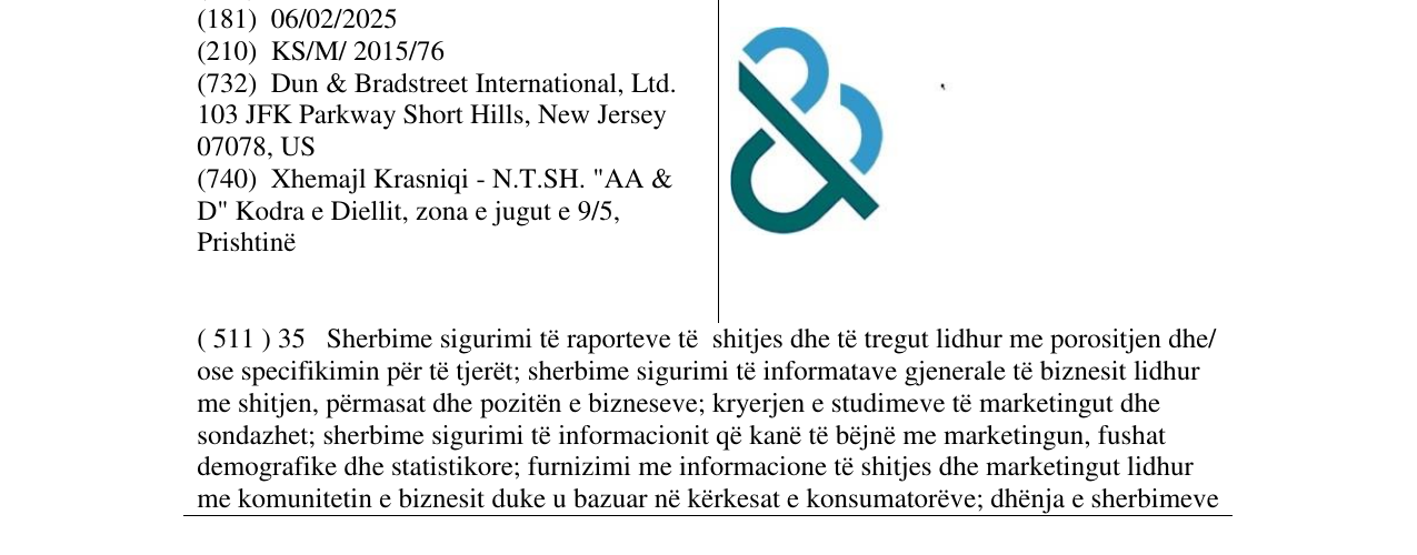 Zëri i markës Markë figurative në buletin