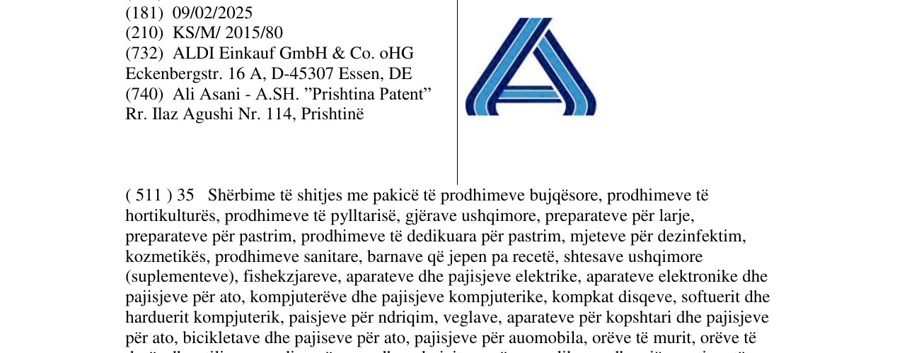 Zëri i markës Markë figurative në buletin
