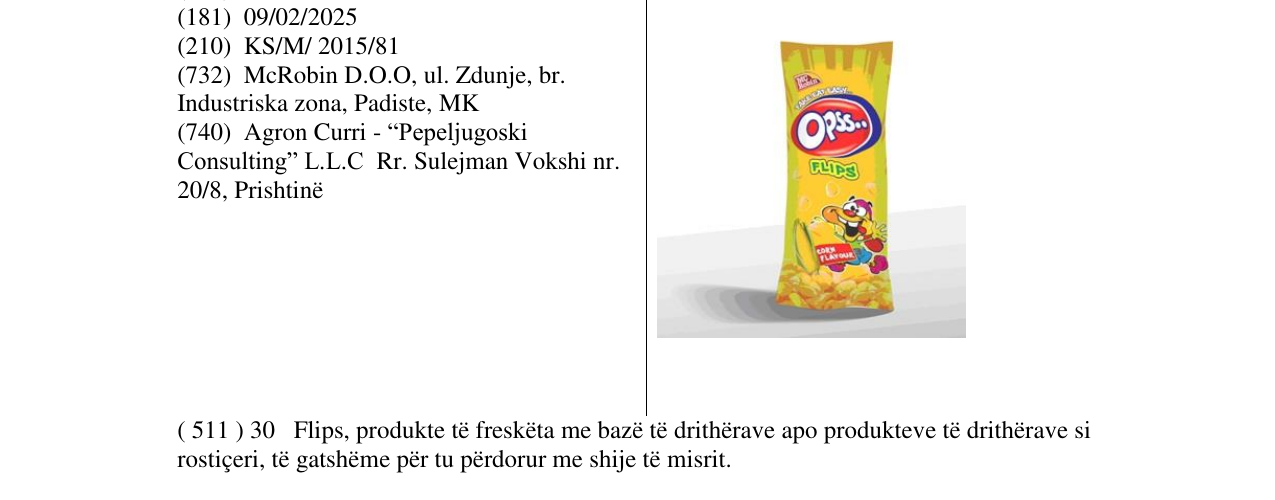 Zëri i markës Opss në buletin