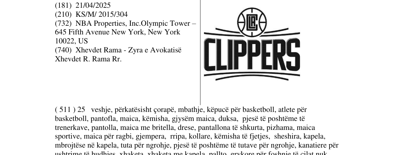 Zëri i markës CLIPPERS në buletin
