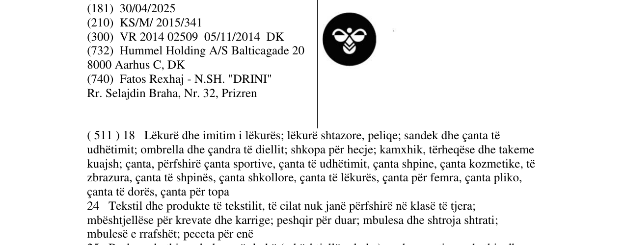 Zëri i markës Markë figurative në buletin
