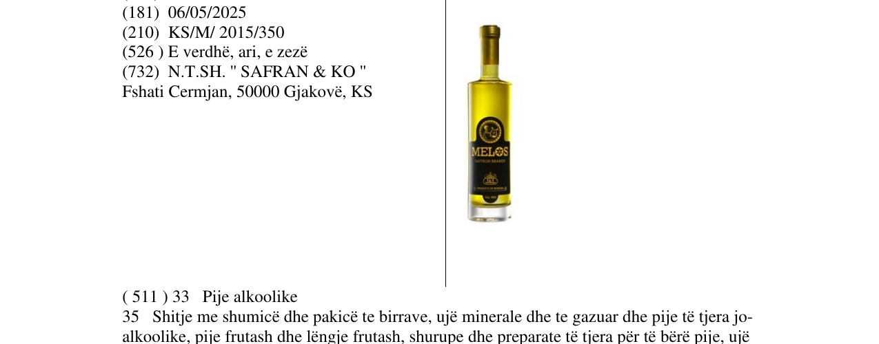 Zëri i markës Melos në buletin