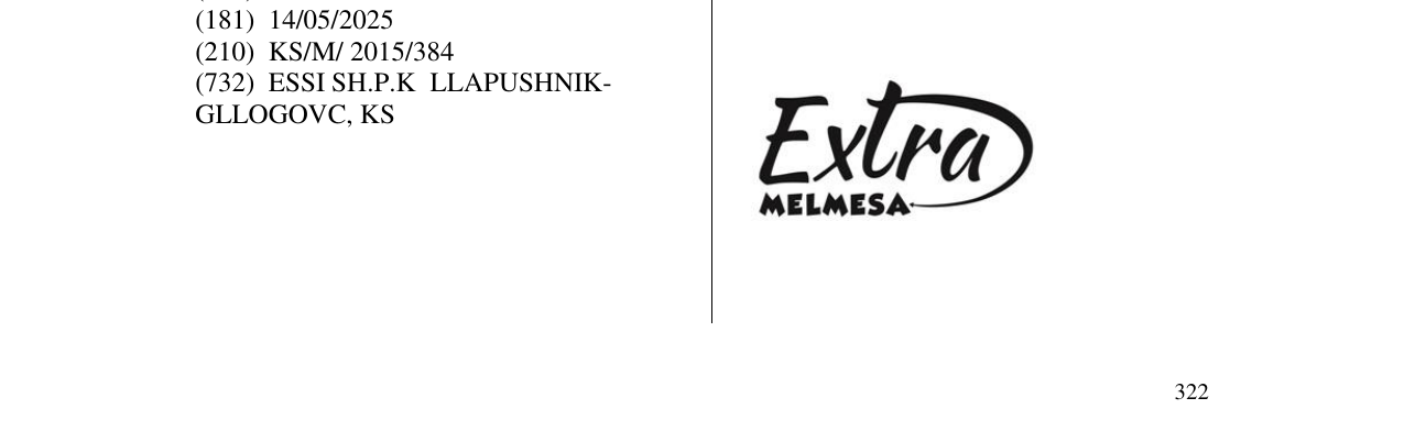 Zëri i markës extra MELMESA në buletin