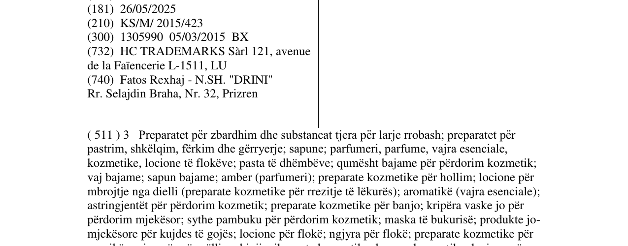 Zëri i markës ESPACE CHENOT në buletin