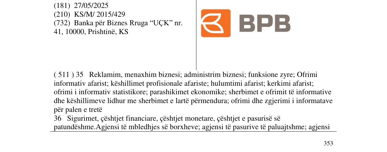 Zëri i markës BPB në buletin