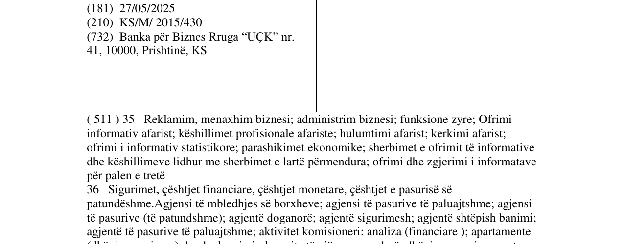 Zëri i markës BPB në buletin