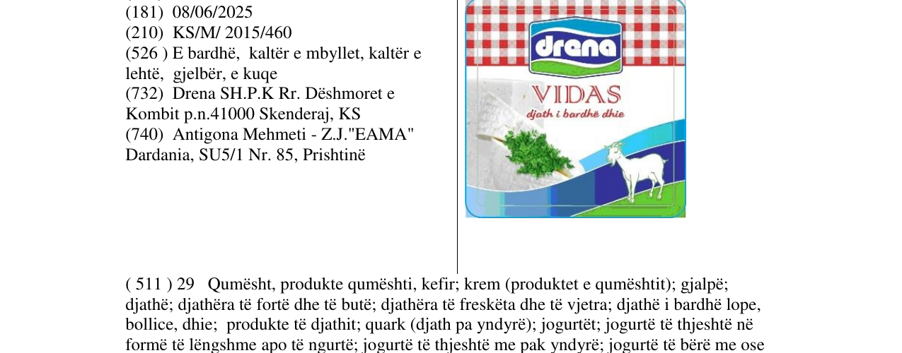 Zëri i markës Markë figurative në buletin