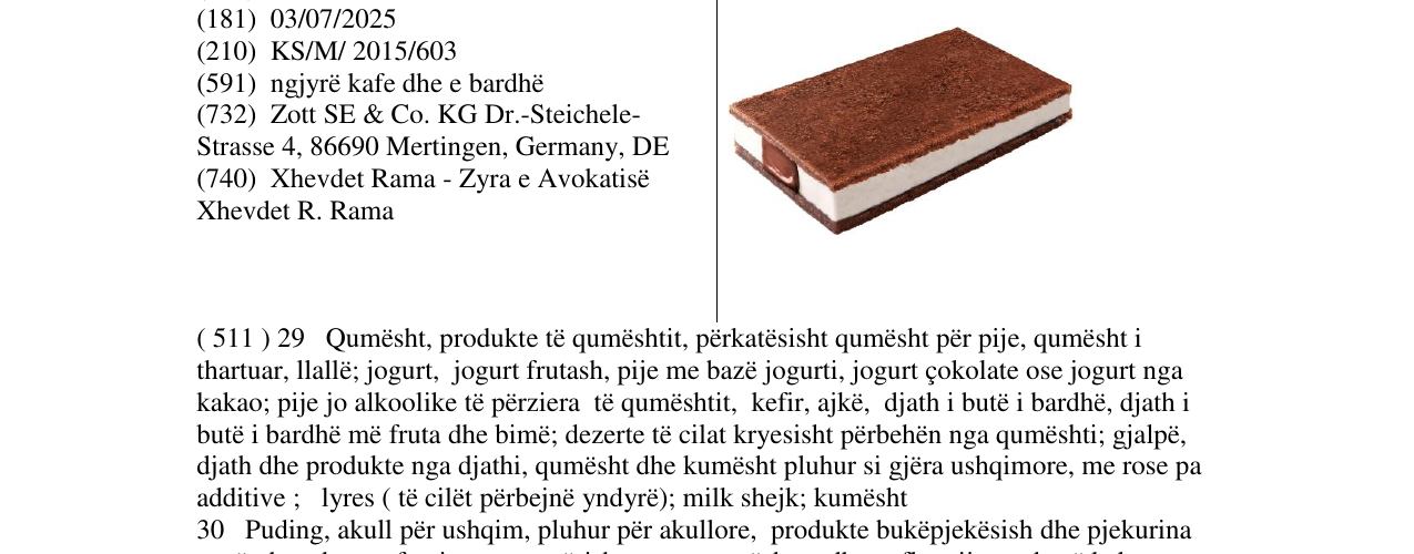 Zëri i markës Markë figurative në buletin