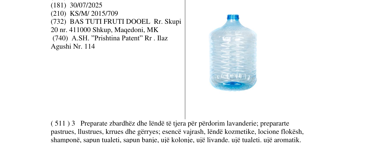 Zëri i markës Markë figurative në buletin