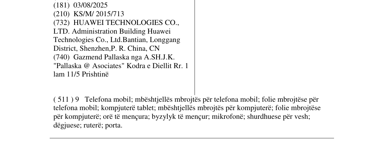 Zëri i markës HUAWEI MATE në buletin