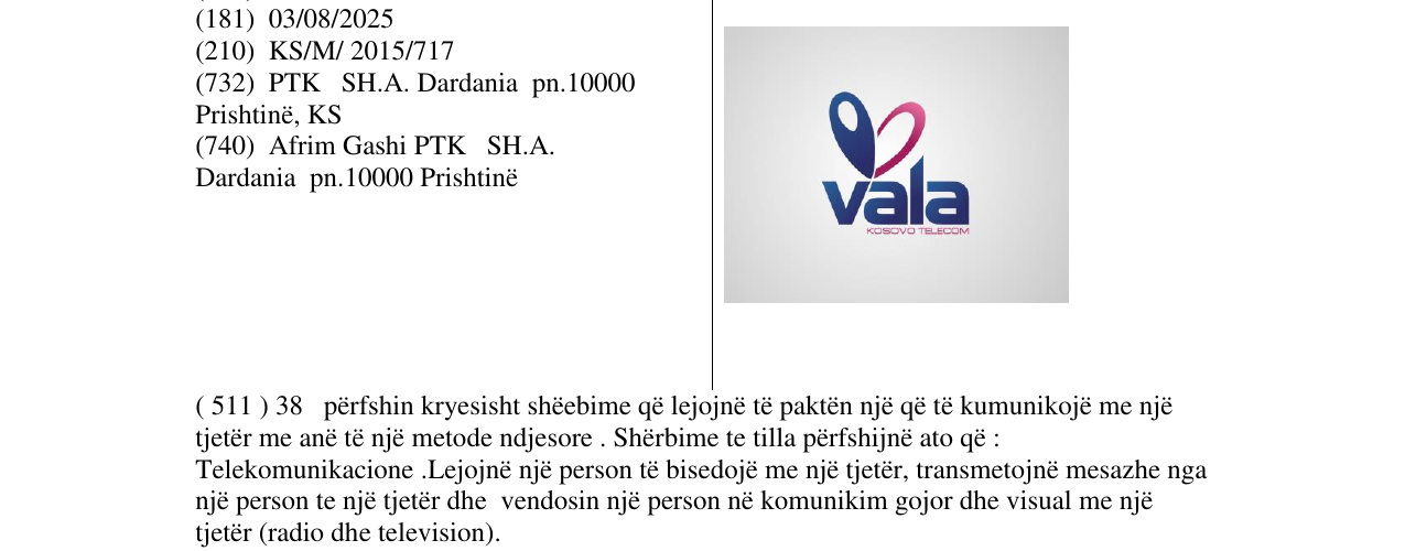 Zëri i markës Markë figurative në buletin
