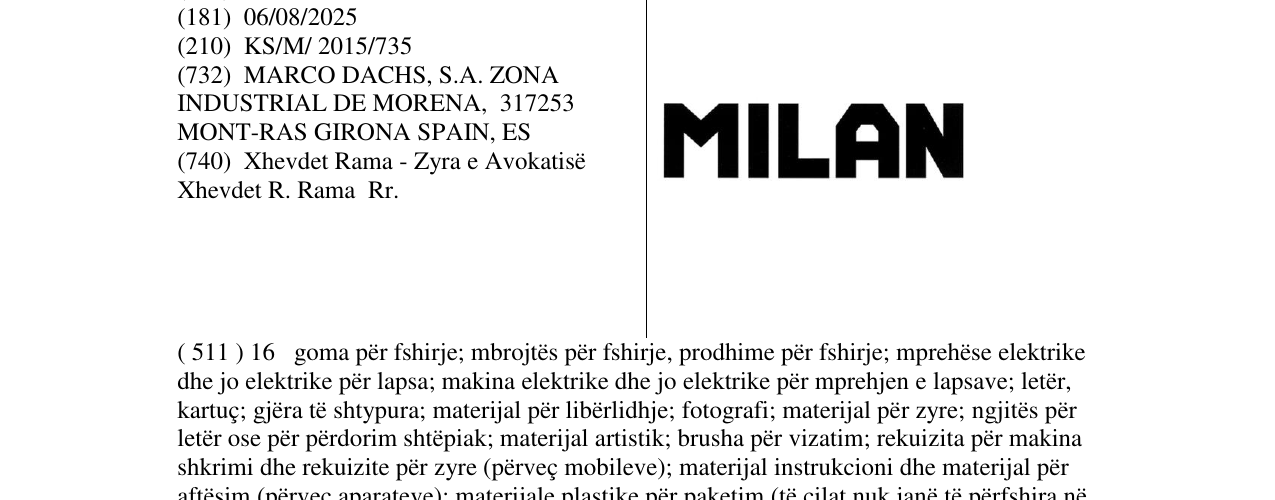 Zëri i markës Markë figurative në buletin