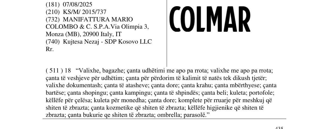 Zëri i markës Markë figurative në buletin