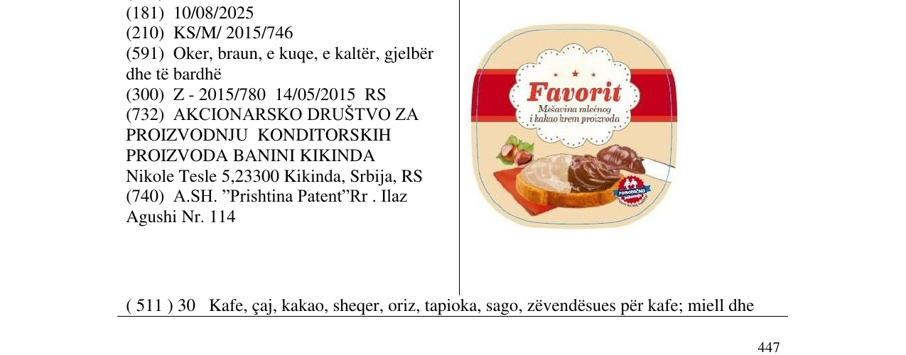 Zëri i markës Markë figurative në buletin