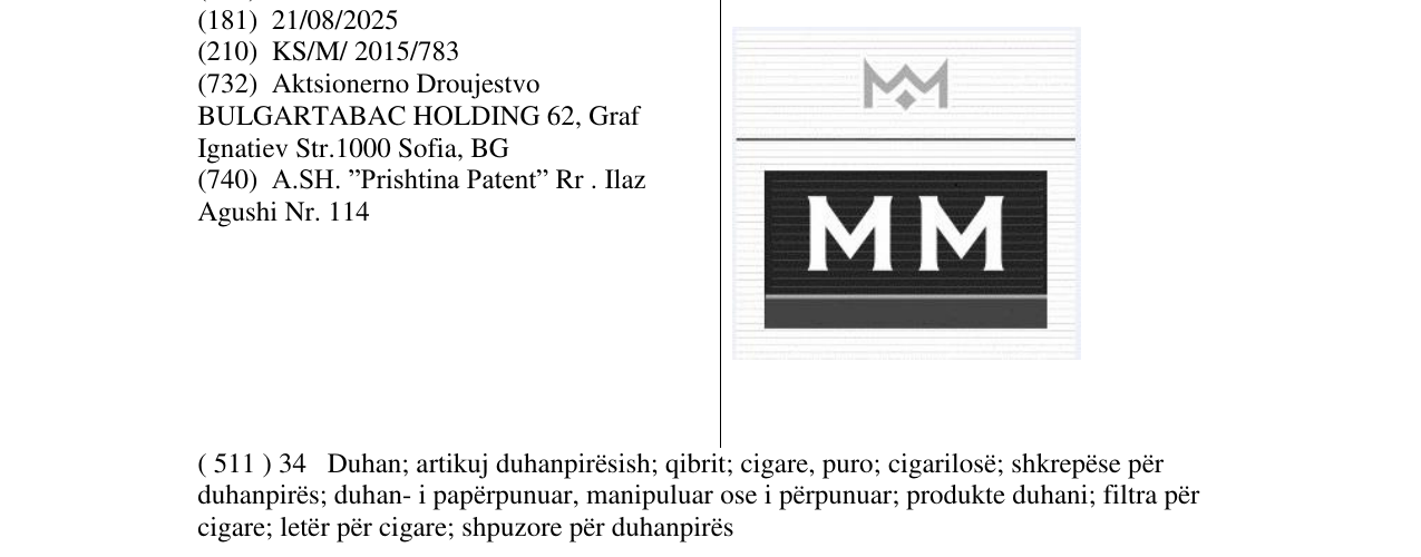 Zëri i markës MM në buletin