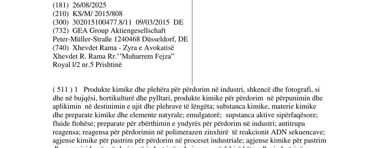 Zëri i markës GEA në buletin