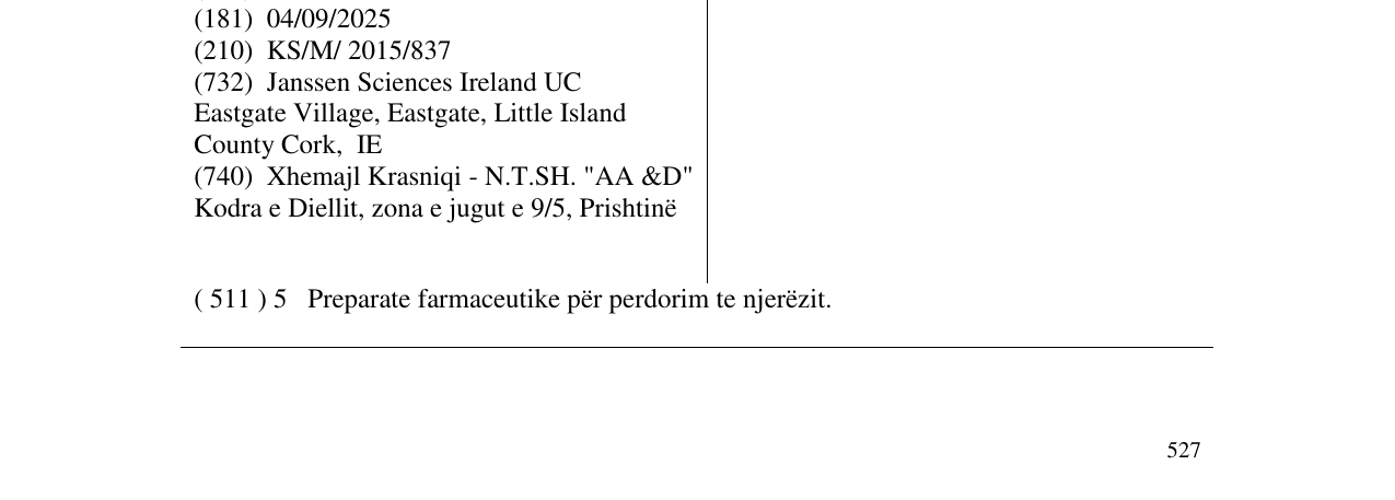 Zëri i markës RIVANTA në buletin