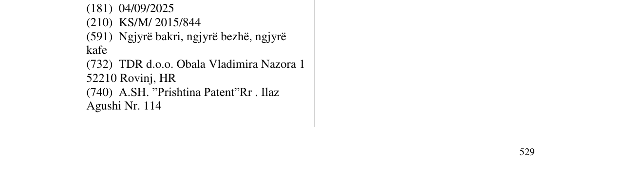 Zëri i markës ronhill SHELL WHITE në buletin